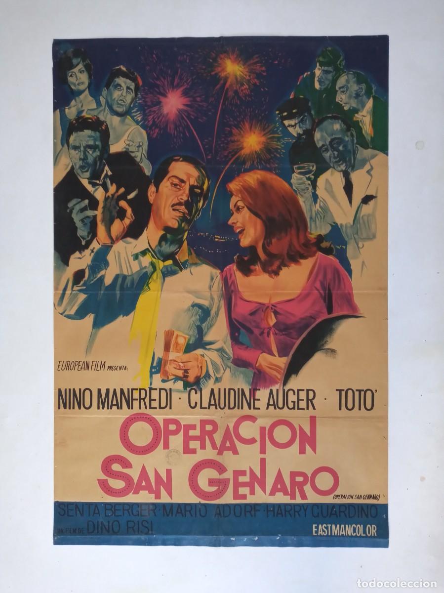 Cine: ARREGLO DE CUENTAS EN SAN GENARO (1966) cartel argentino 75X110 litografico Dino Risi Nino Manfredi