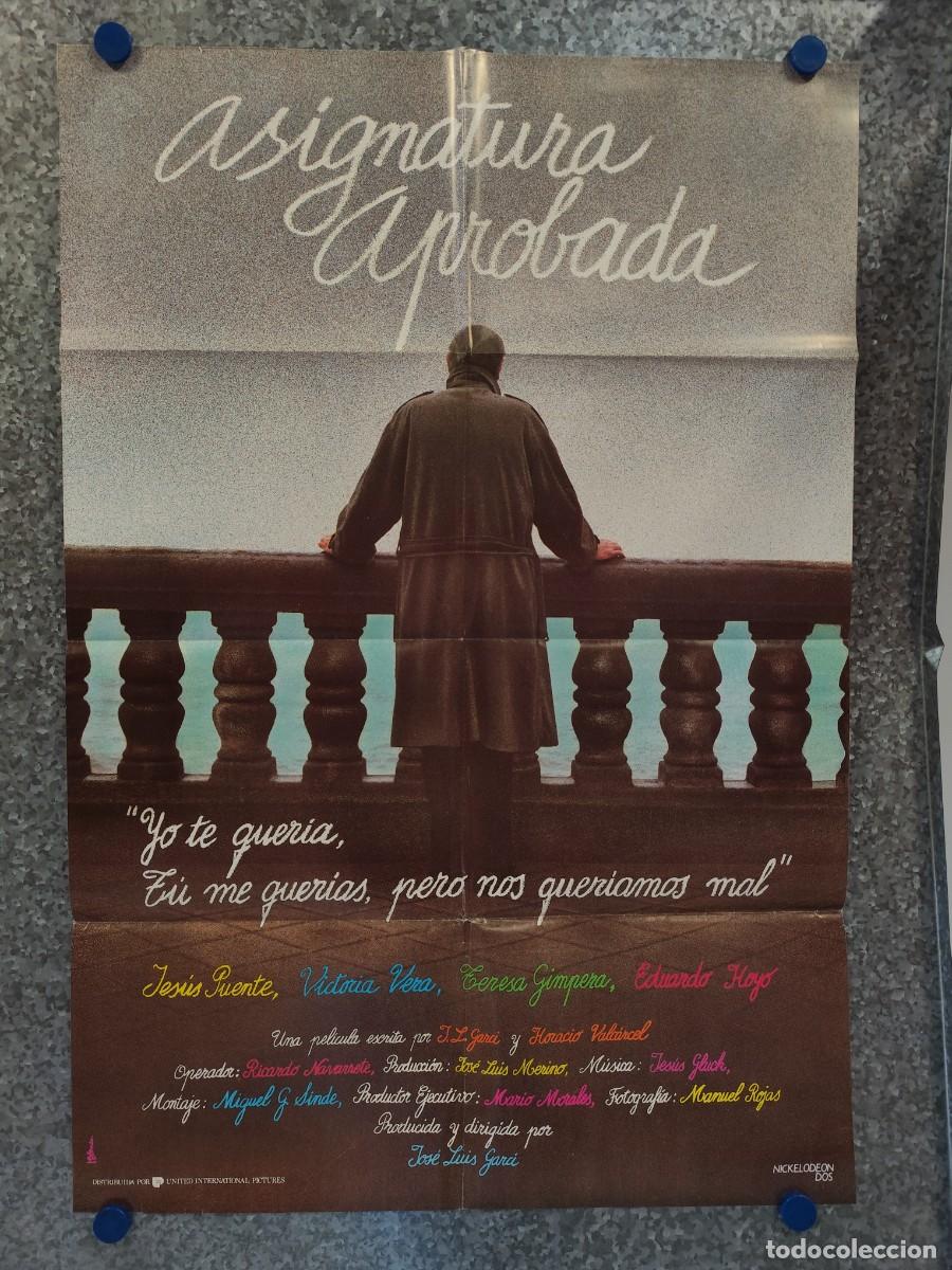 Cine: ASIGNATURA APROBADA. JOSE LUIS GARCI, JESUS PUENTE. POSTER ORIGINAL
