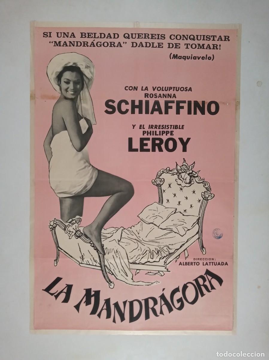 Cine: LA MANDRAGORA (1965) cartel argentino 75X110 litografico Alberto Lattuada Rosanna Schiaffino Leroy