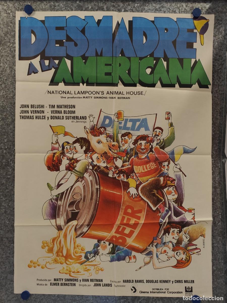 Cine: Desmadre a la americana. John Belushi, Tim Matheson. POSTER ORIGINAL