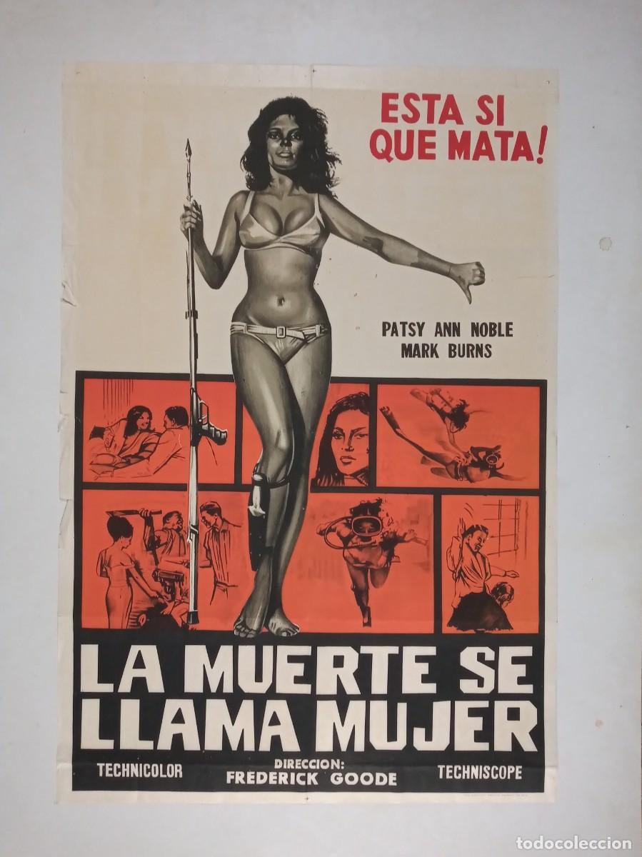 Cine: LA MUERTE SE LLAMA MUJER (1966) cartel argentino 75 X 110 litografico Espias Patsy Ann Noble