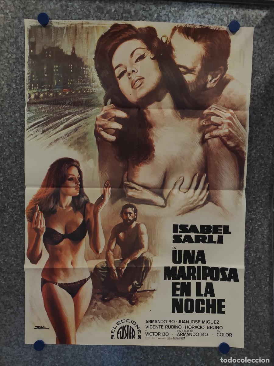 Cine: Una mariposa en la noche. Isabel Sarli, Armando Bo, Victor Bo A&Ntilde;O 1984 POSTER ORIGINAL