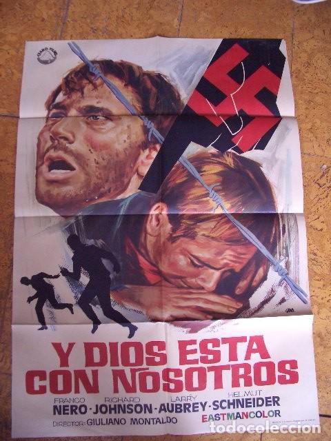 Cine: P&oacute;ster original de cine 70x100xm Y DIOS ESTA CON NOSOTROS,FRANCO NERO, BUD SPENCER 1971