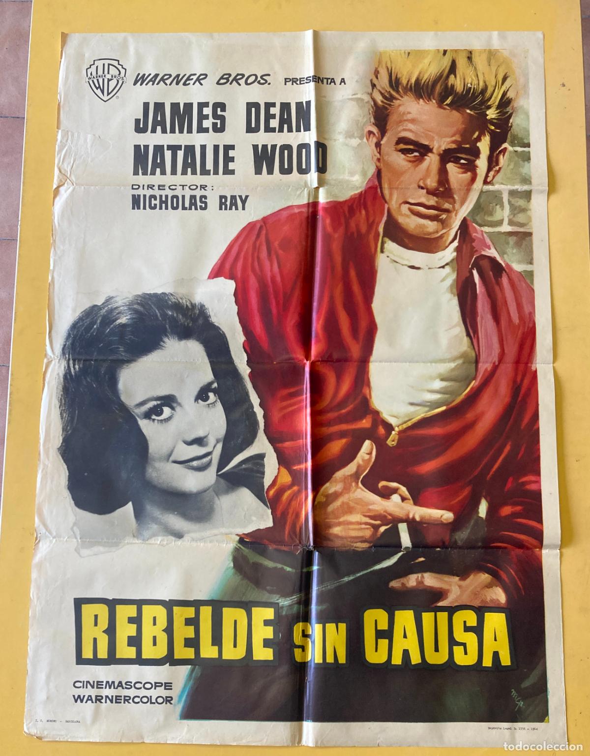 Cine: POSTER ORIGINAL, REBELDE SIN CAUSA - JAMES DEAN, NATALIE WOOD