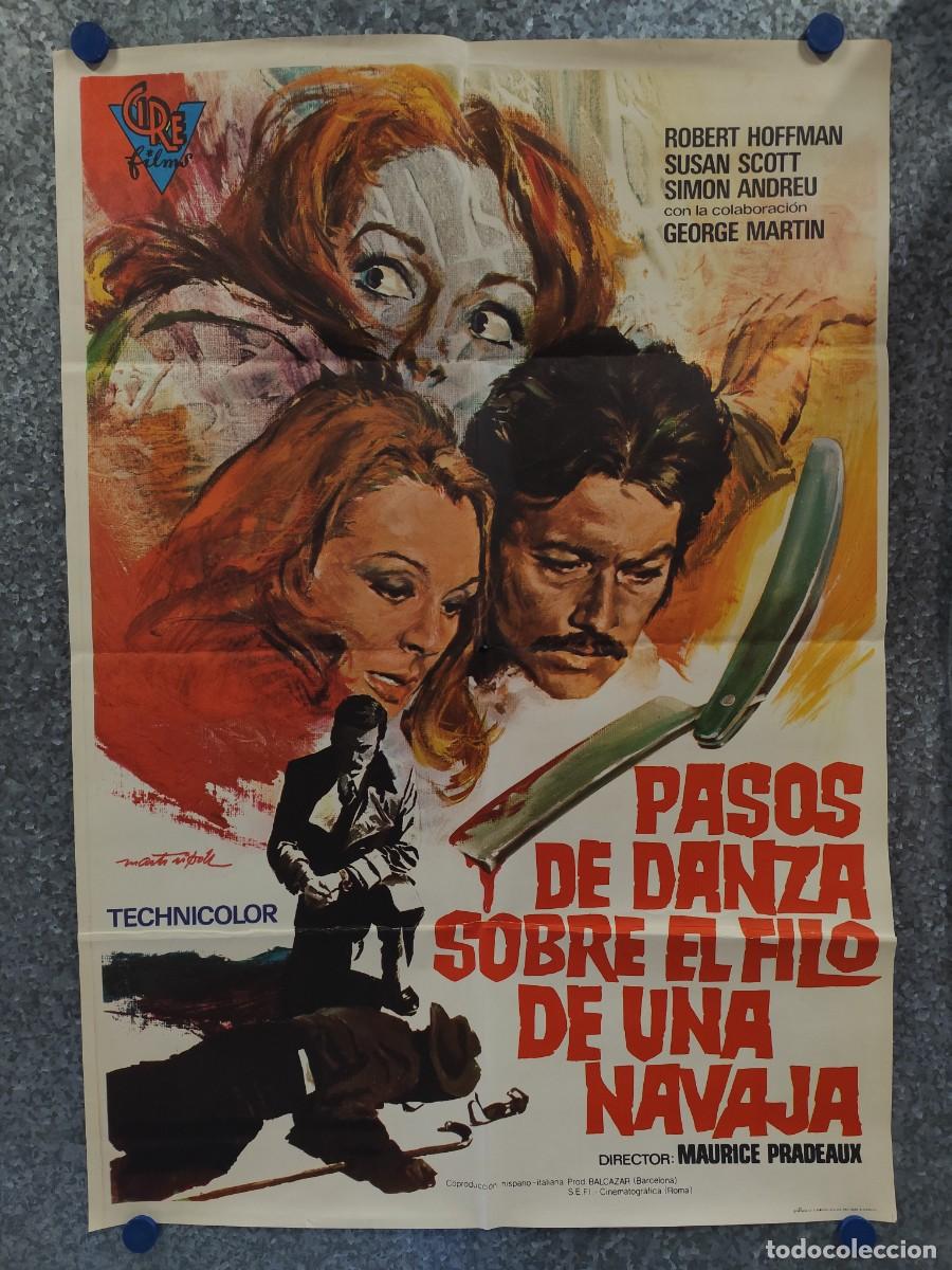 Cine: PASOS DE DANZA SOBRE EL FILO DE UNA NAVAJA SUSAN SCOTT SIMON ANDREU GIALLO A&Ntilde;O 1974 POSTER ORIGINAL