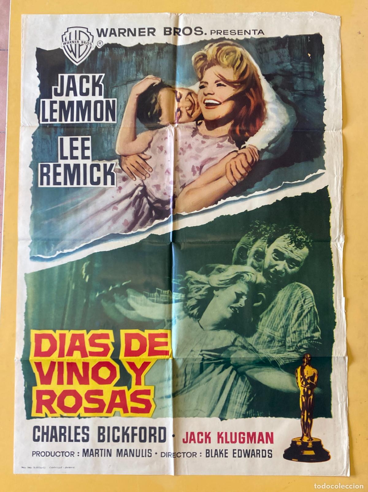 Cine: POSTER ORIGINAL, DIAS DE VINO Y ROSAS - JACK LEMMON
