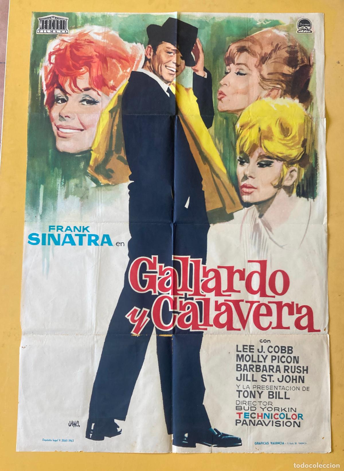 Cine: POSTER ORIGINAL, GALLARDO Y CALAVERA - FRANK SINATRA