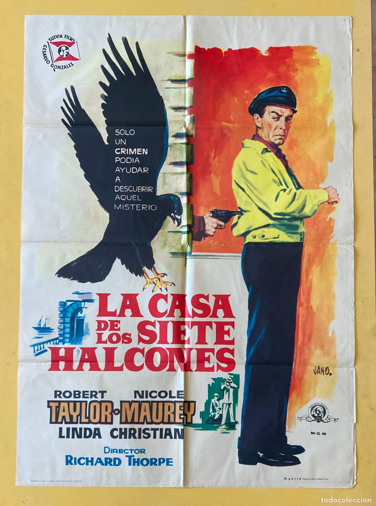 Cine: POSTER ORIGINAL, LA CASA DE LOS SIETE HALCONES