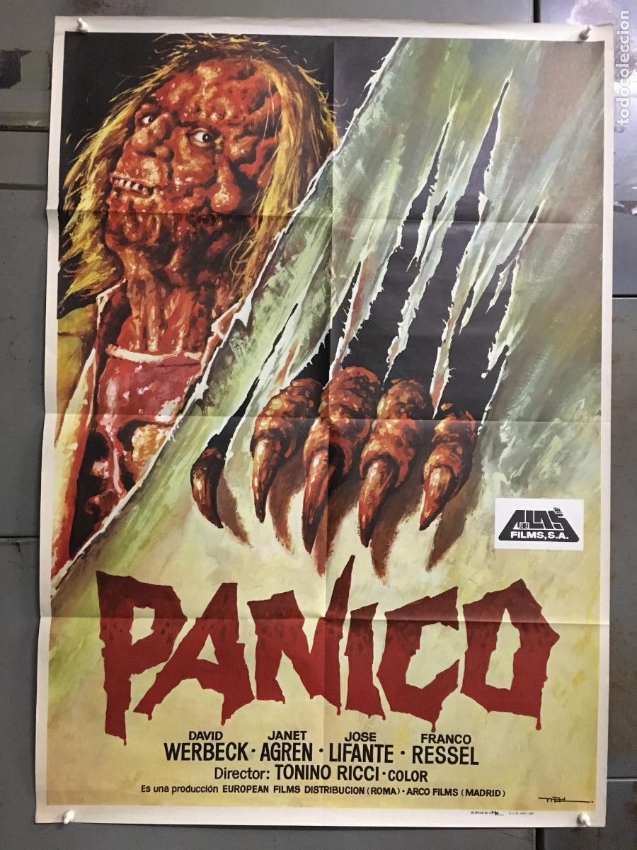 Cine: AEZ00 PANICO TONINO RICCI TERROR MAC POSTER ORIGINAL 70X100 ESTRENO h0