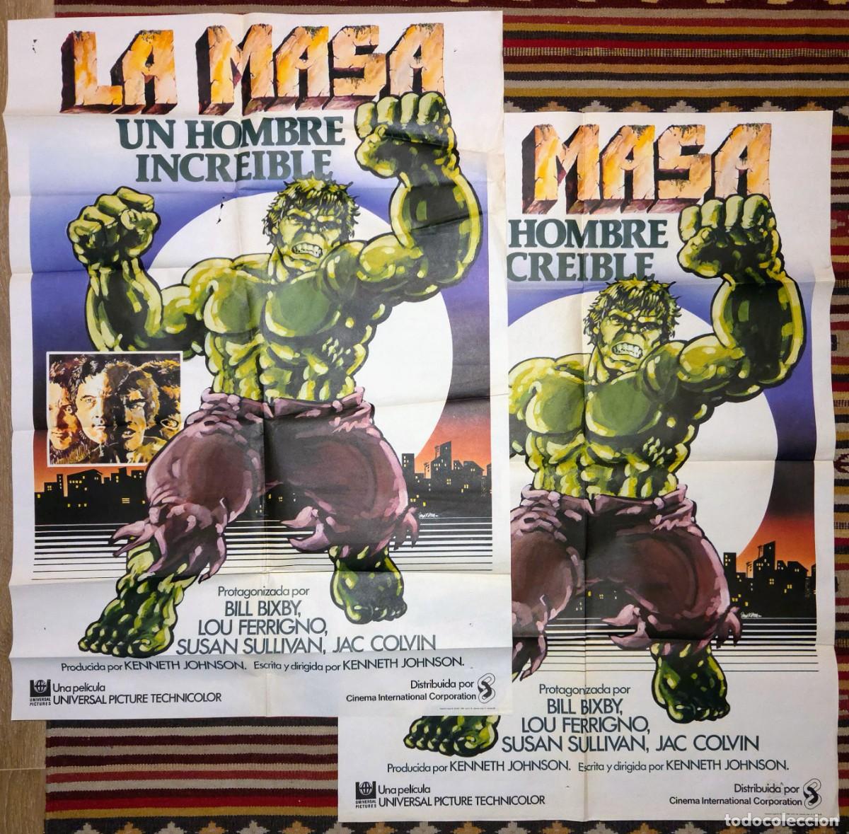 Cine: Lote cartel + 12 fotocromos LA MASA: UN HOMBRE INCRE&Iacute;BLE original cine