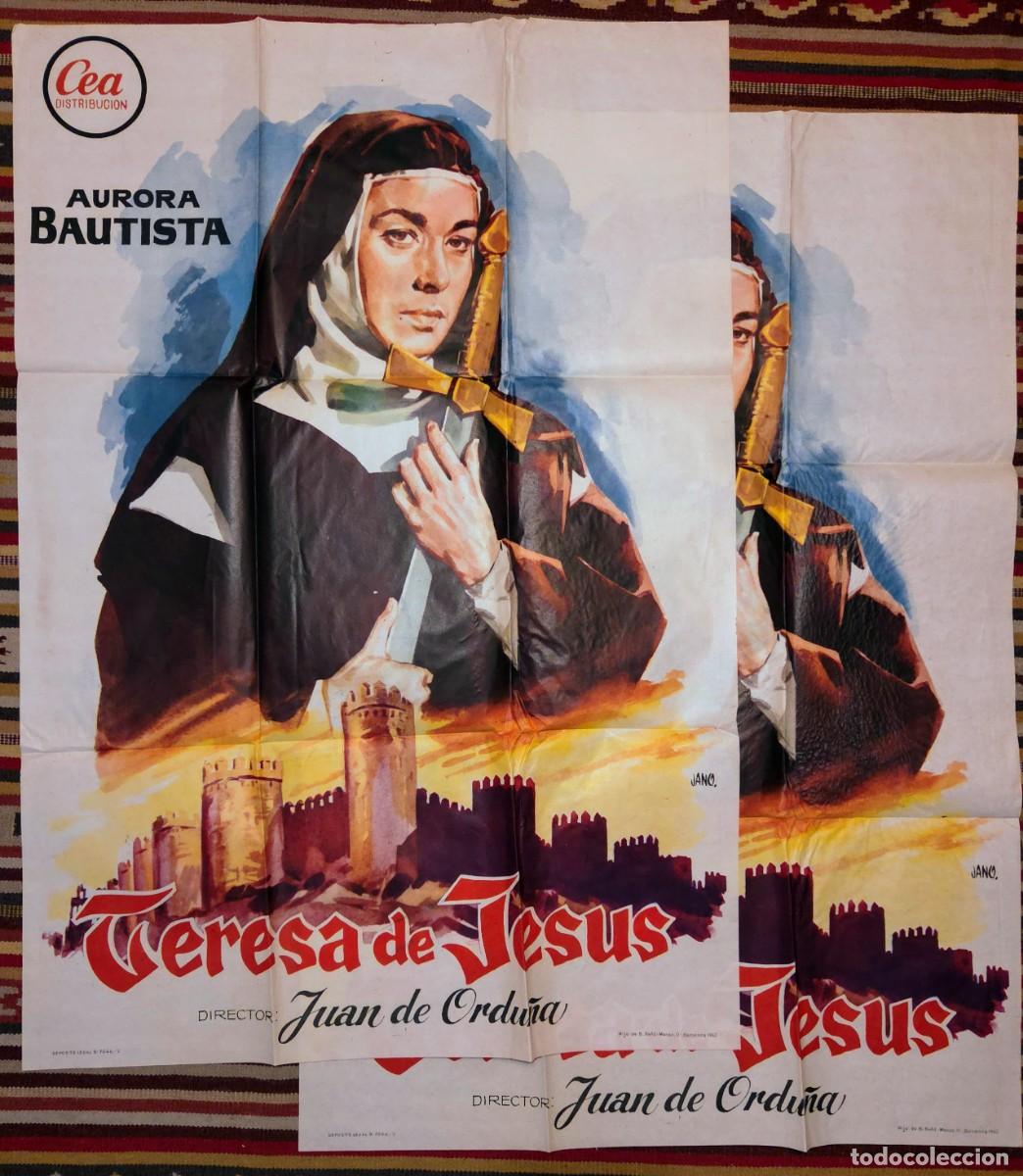 Cine: Lote 2 carteles &rdquo;Teresa de Jes&uacute;s&rdquo; - 1962 - Aurora Bautista - Jano - CEA