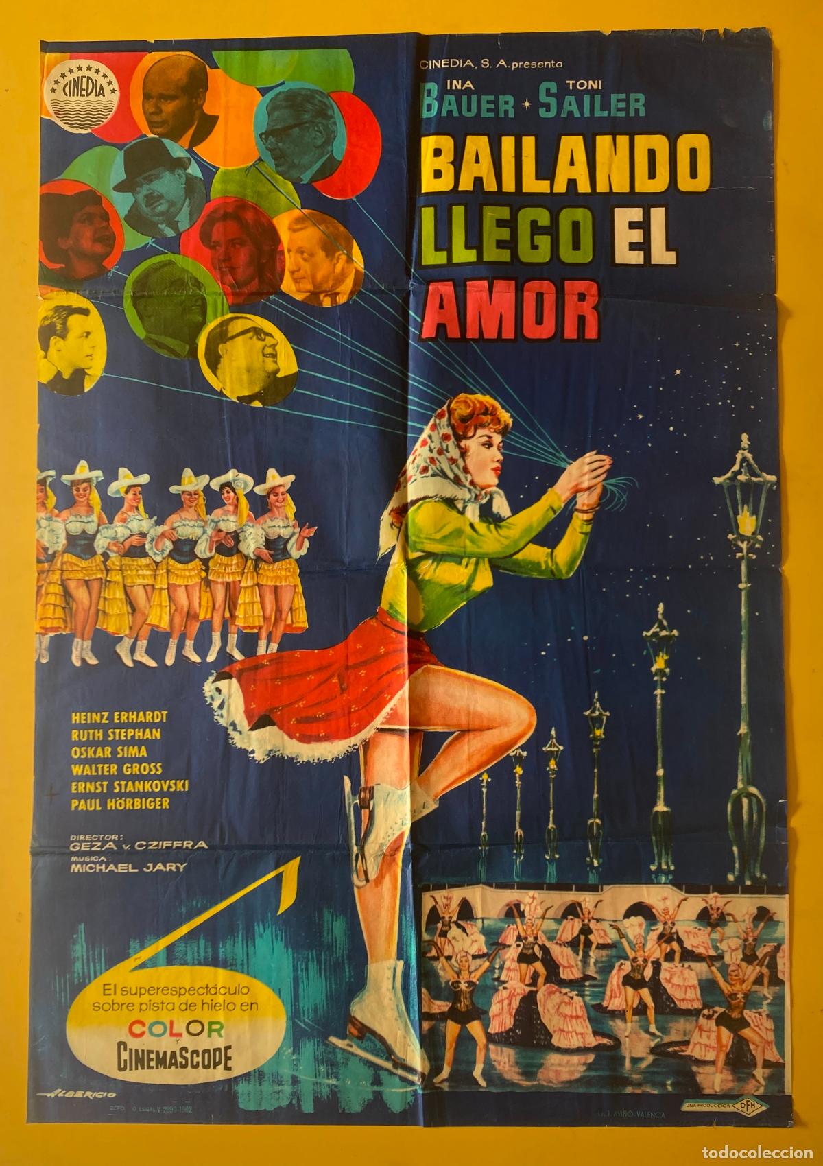 Cine: POSTER ORIGINAL, BAILANDO LLEGA EL AMOR