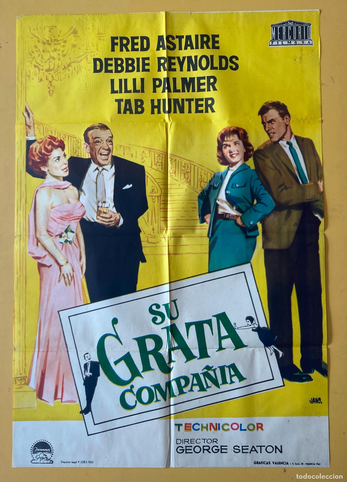 Cine: POSTER ORIGINAL, SU GRATA COMPA&Ntilde;IA - FRED ASTAIRE