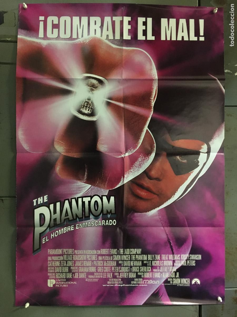 Cine: AEZ08 THE PHANTOM EL HOMBRE ENMASCARADO BILLY ZANE POSTER ORIGINAL 70X100 ESTRENO h1