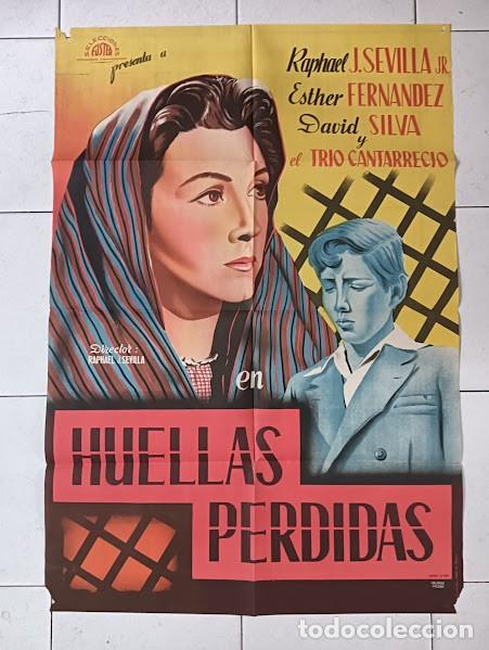 Cine: SMP 2132 HUELLAS PERDIDAS ESTHER FERNANDEZ BALONGA CASSAR POSTER ORIGINAL 70X100 ESTRENO LITOGRAFIA