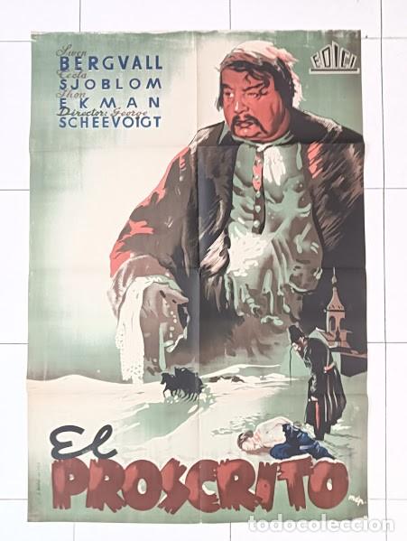 Cine: SMP 2135 EL PROSCRITO GEORGE SCHNEEVOIGHT CINE SUECO MCP POSTER ORIGINAL 70X100 ESTRENO LITOGRAFIA