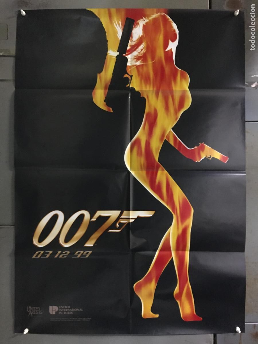 Cine: AEZ20 EL MUNDO NUNCA ES SUFICIENTE JAMES BOND 007 PIERCE BROSNAN POSTER ORIGINAL 70X100 AVANCE h0