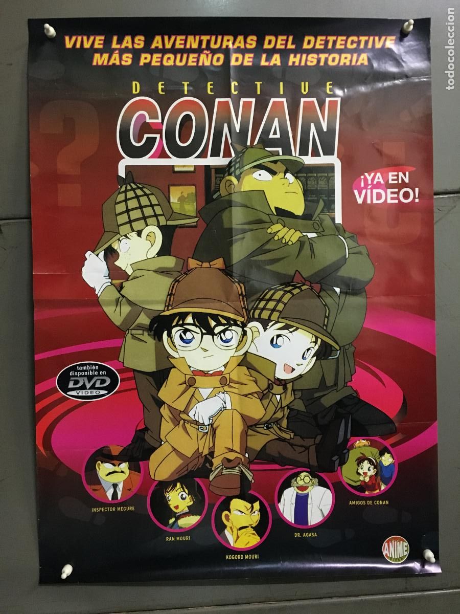 Cine: AEZ24 DETECTIVE CONAN ANIMACION MANGA POSTER ORIGINAL VIDEO ESPA&Ntilde;OL 50X70 h0
