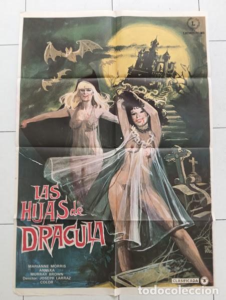 Cine: CPE 0013 LAS HIJAS DE DRACULA JOSE LARRAZ POSTER ORIGINAL 70X100 ESTRENO