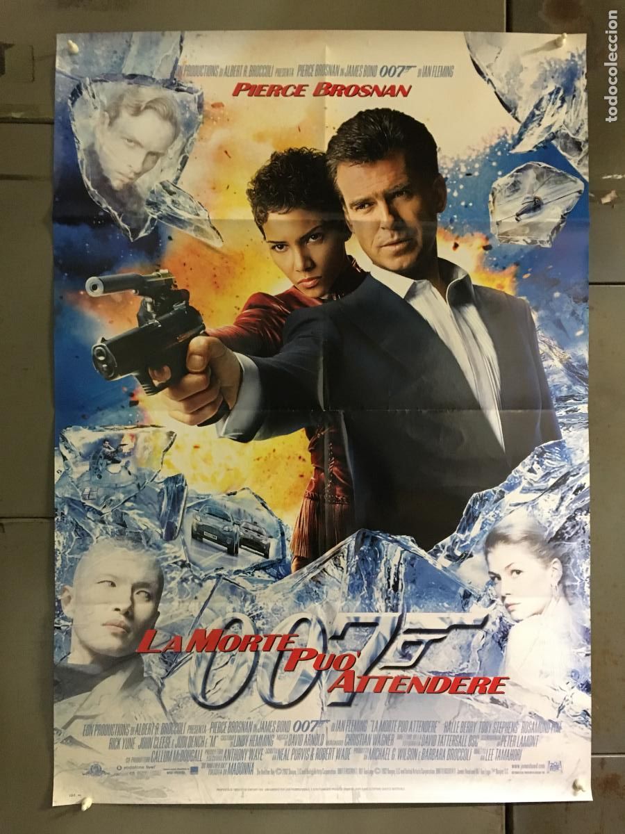 Cine: AEZ25 MUERE OTRO DIA JAMES BOND 007 PIERCE BROSNAN POSTER ORIGINAL 68X98 ITALIANO h1