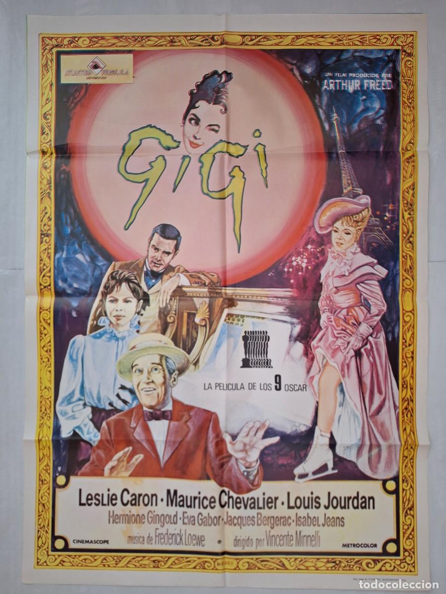 Cine: ANTIGUO CARTEL CINE GIGI LESLIE CARON VINCENTE MINNELLI MAURICE CHEVALIER A&Ntilde;O 1973 P-1778 RV