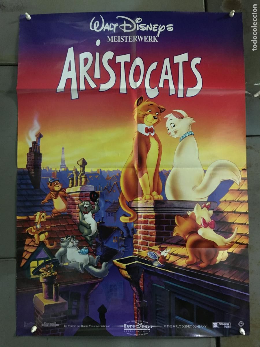 Cine: AEZ32 LOS ARISTOGATOS walt disney POSTER ORIGINAL 60X84 ALEMAN h0