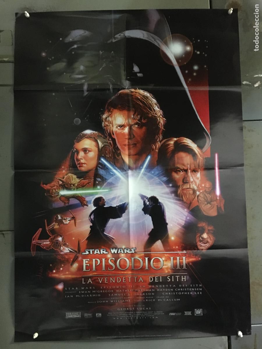 Cine: AEZ34 STAR WARS EPISODIO III LA VENGANZA DE LOS SITH POSTER ORIGINAL 68X98 ITALIANO h0