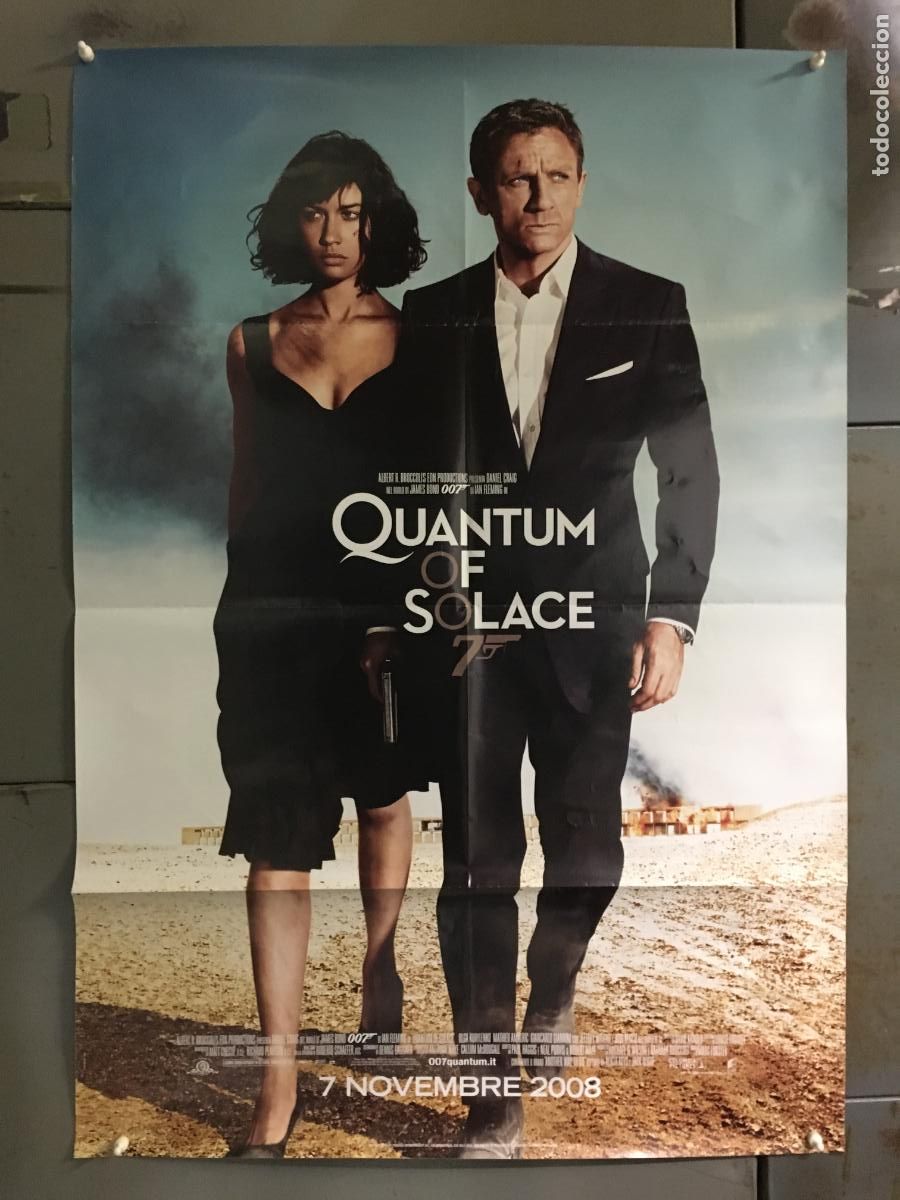 Cine: AEZ36 QUANTUM OF SOLACE JAMES BOND 007 DANIEL CRAIG POSTER ORIGINAL 68X98 ITALIANO h0
