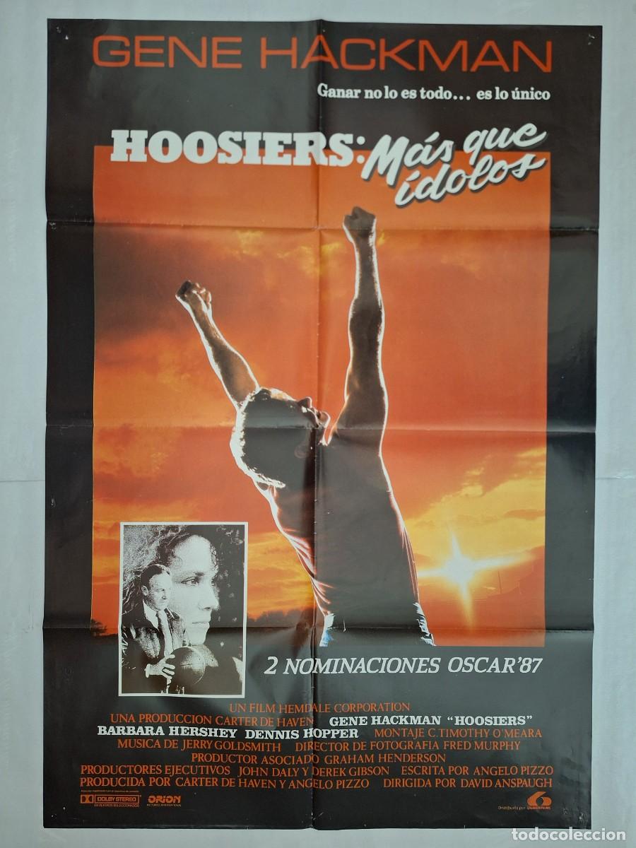 Cine: ANTIGUO CARTEL CINE HOOSIERS MAS QUE IDOLOS GENE HACKMAN BALONCESTO P-1790 RV