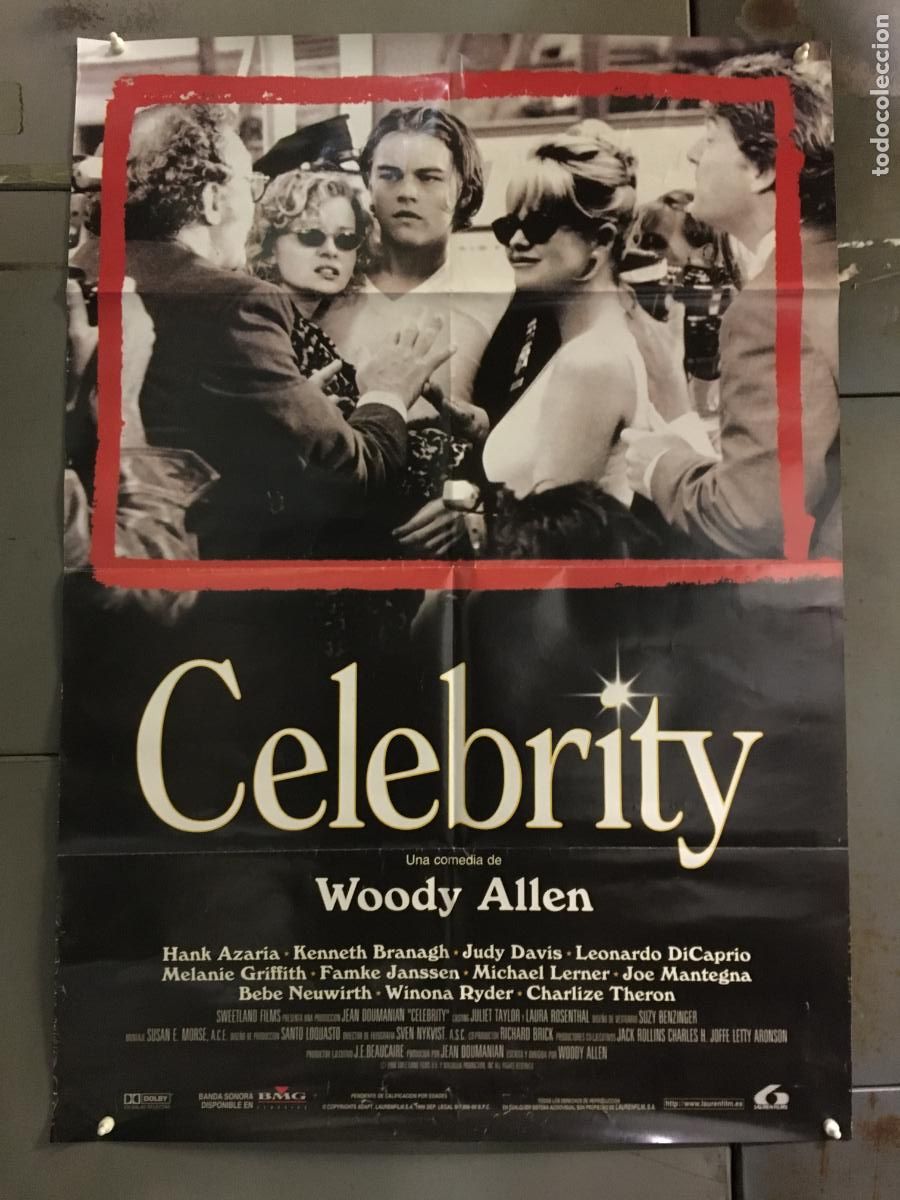 Cine: AEZ44 CELEBRITY WOODY ALLEN LEONARDO DICAPRIO KENNETH BRANAGH POSTER ORIGINAL 70X100 ESTRENO h0