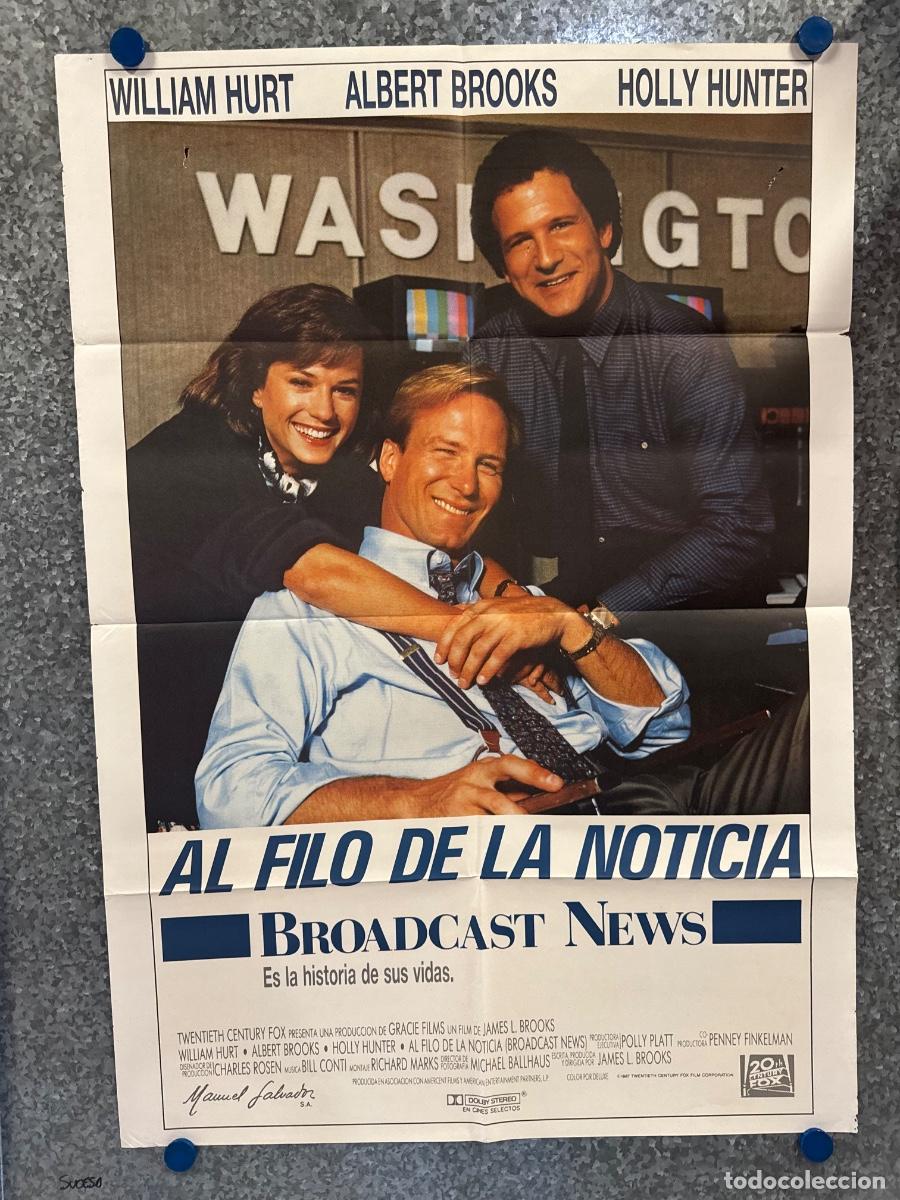 Cine: Al filo de la noticia, William Hurt, Albert Brooks, A&ntilde;o 1987, Poster Original