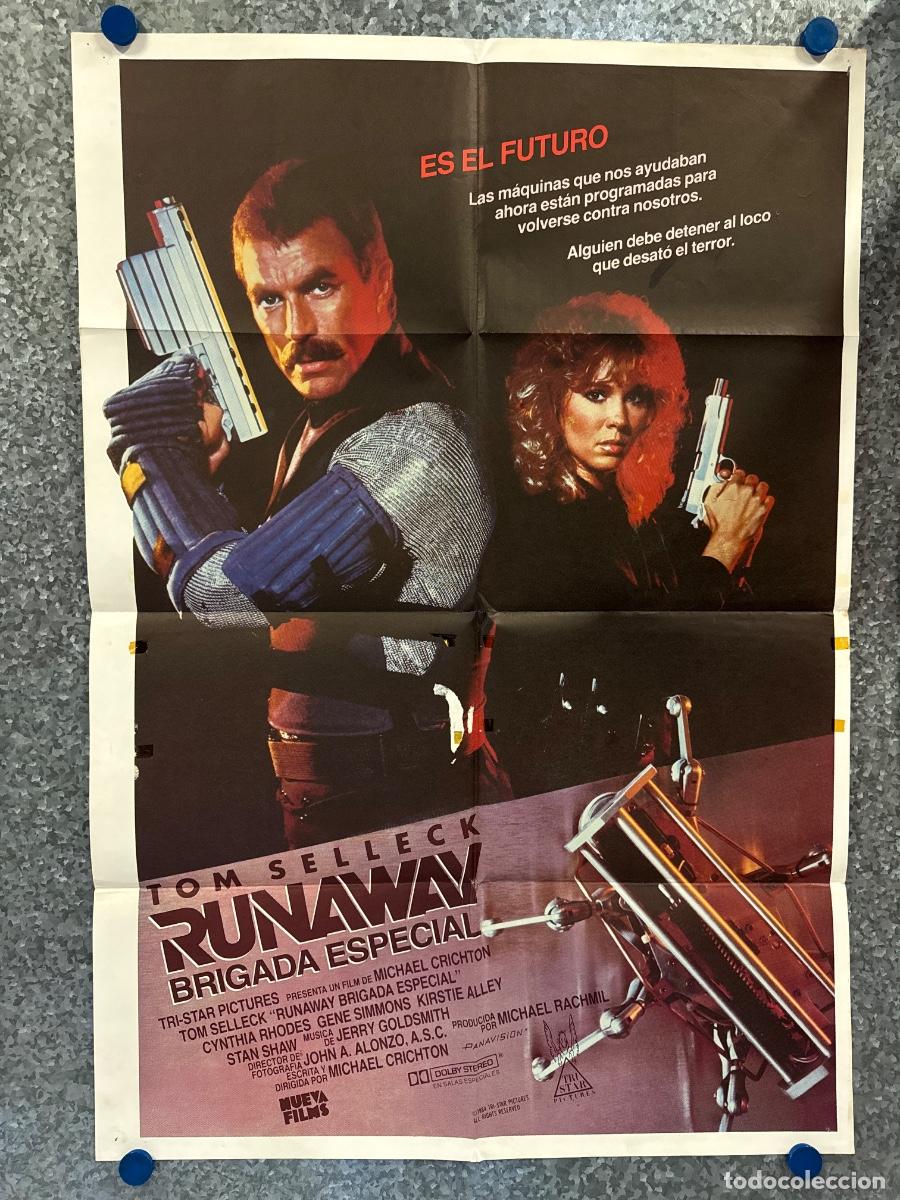 Cine: Runaway, Tom Selleck, Kristie Alley , A&ntilde;o 1984, Poster Original