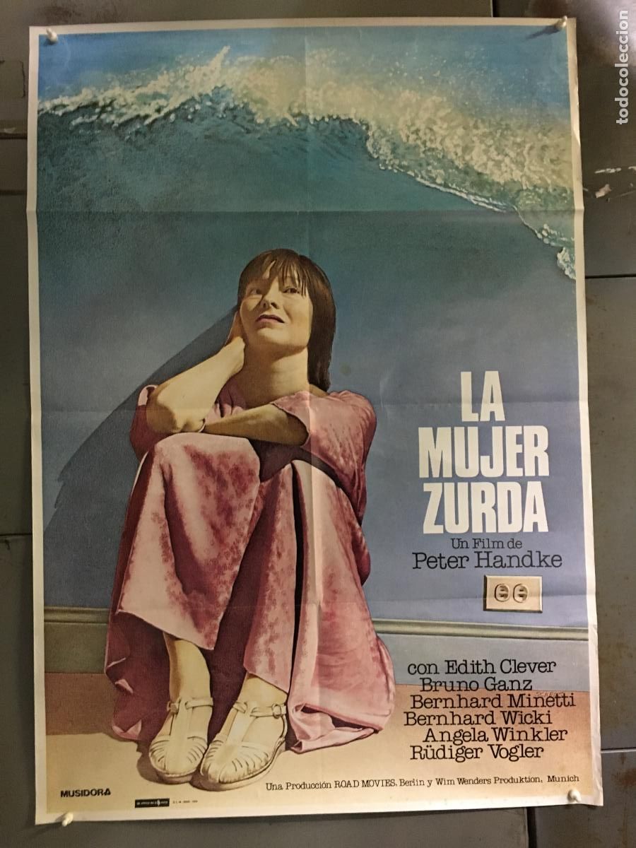 Cine: AEZ46 LA MUJER ZURDA WOMAN PETER HANDKE EDITH CLEVER WENDERS POSTER ORIGINAL ESTRENO 70X100 h0