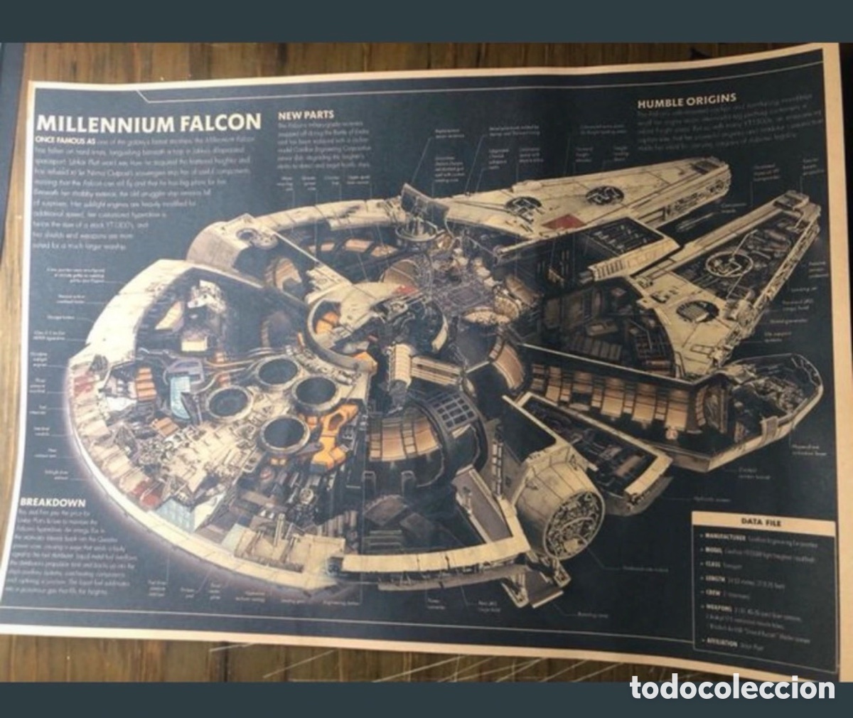 Cine: P&oacute;ster en papel Kraft Halc&oacute;n Milenario