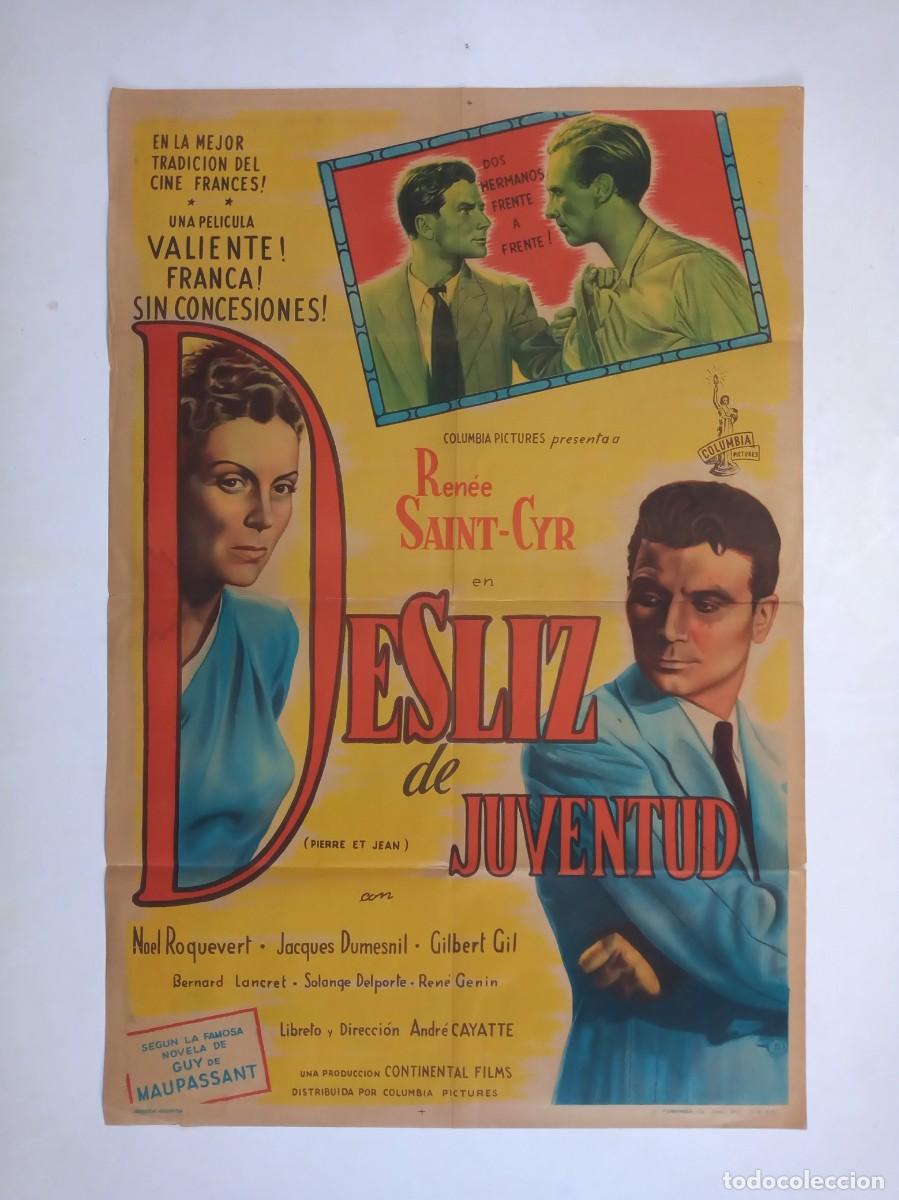 Cine: PIERRE Y JEAN (1943) cartel argentino 75X 110 litografico ANDRE CAYATTE Ren&eacute;e Saint-Cyr Noel Roquev