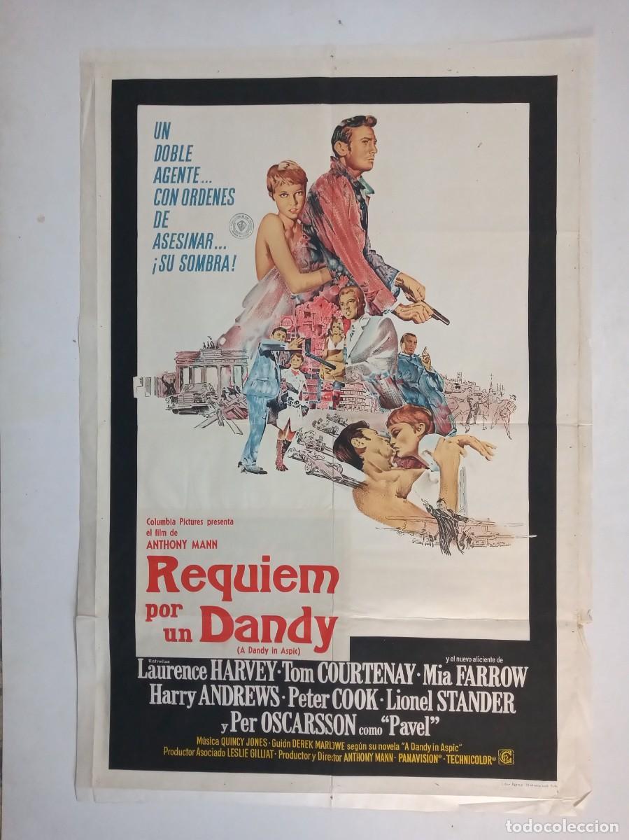 Cine: SENTENCIA PARA UN DANDY (1968) cartel argentino 75X 110 litografico Anthony Mann, Laurence Harvey