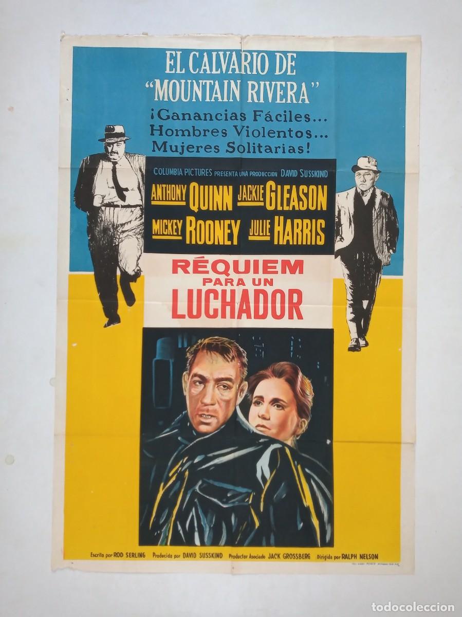Cinema: REQUIEM POR UN CAMPEON cartel argentino 110 x 75 litografico ANTHONY QUINN boxeo ROD SERLING
