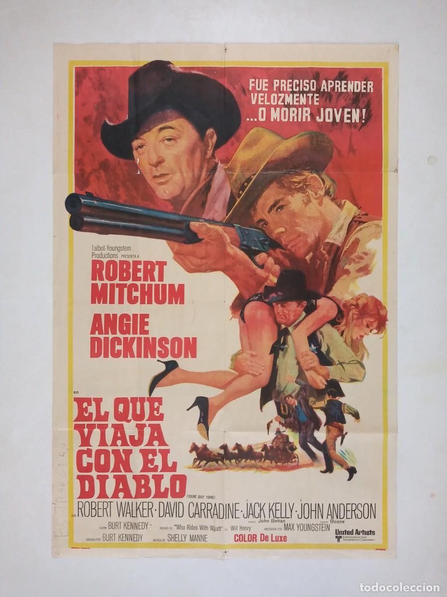 Cine: PISTOLERO (1969) cartel 75 X 110 litografico Robert Mitchum Angie Dickinson David Carradine