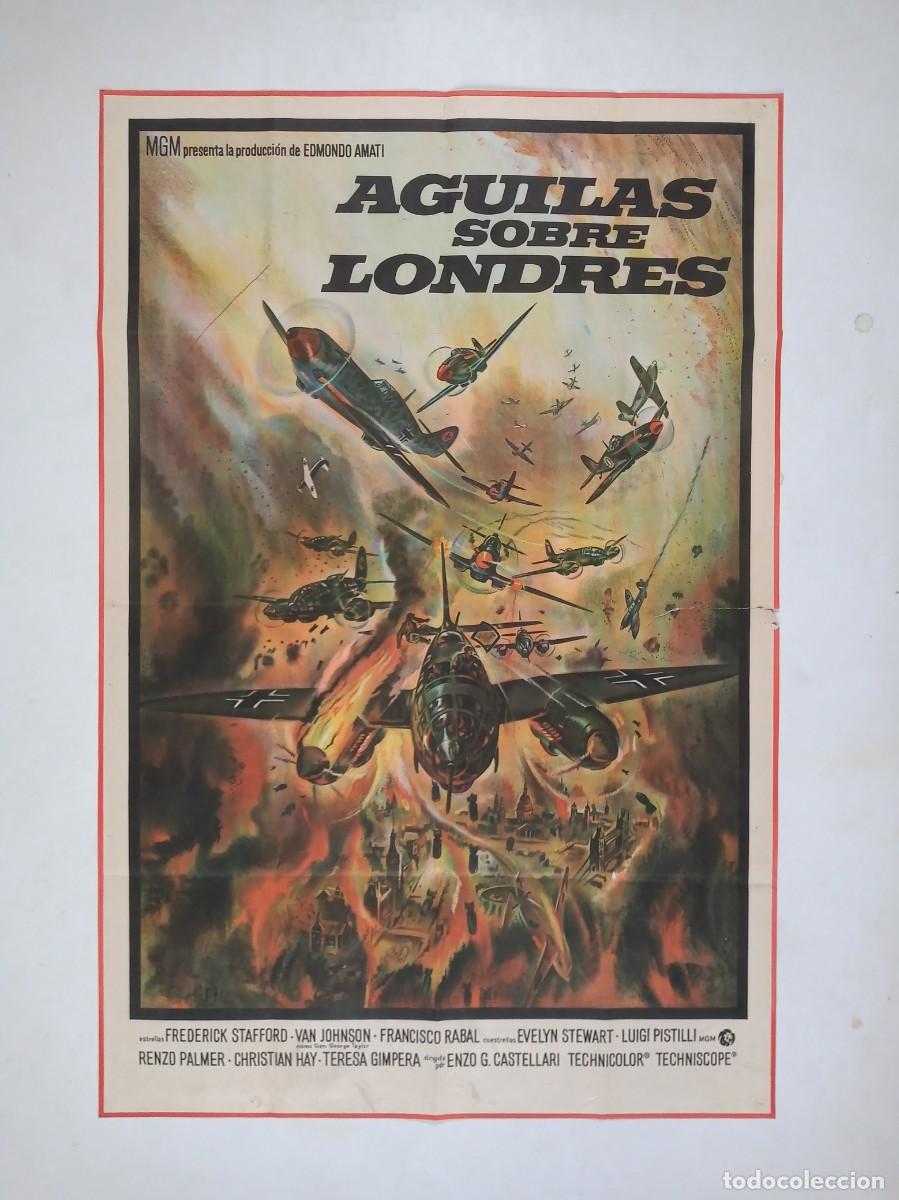 Cine: EL LARGO DIA DEL AGUILA (1969) cartel 75 X 110 litografico cortado ENZO CASTELLARI Francisco Rabal
