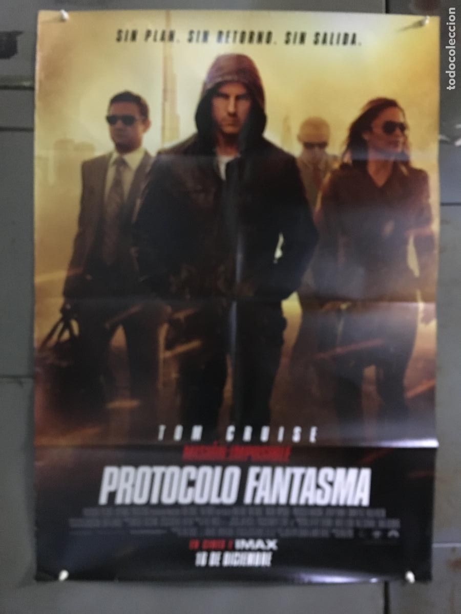 Cine: AEZ54 MISION IMPOSIBLE PROTOCOLO FANTASMA TOM CRUISE POSTER ORIGINAL ESTRENO 70X100 h0
