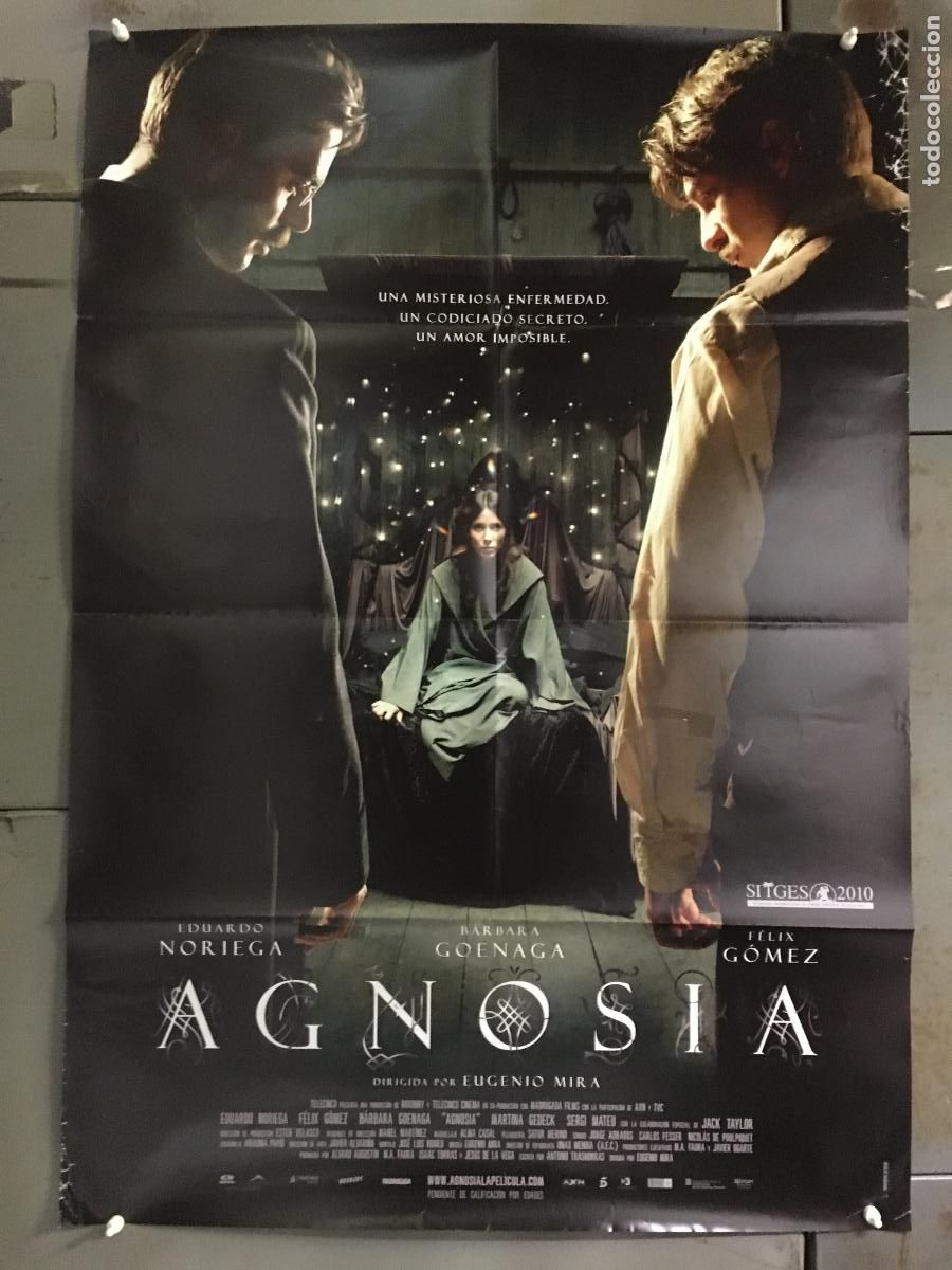 Cine: AEZ56 AGNOSIA EDUARDO NORIEGA BARBARA GOENAGA POSTER ORIGINAL ESTRENO 70X100 h0