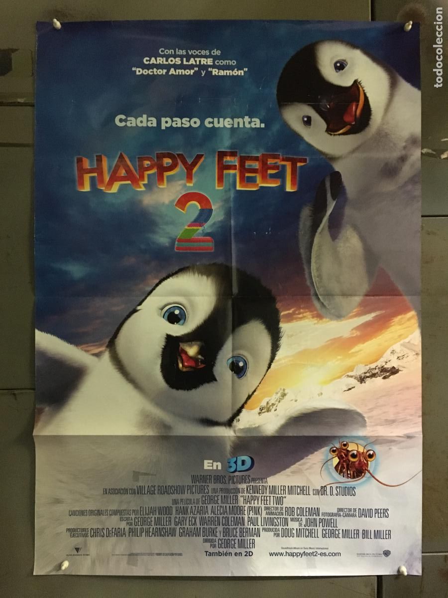 Cine: AEZ57 HAPPY FEET 2 ANIMACION PING&Uuml;INO POSTER ORIGINAL ESTRENO 70X100 h0