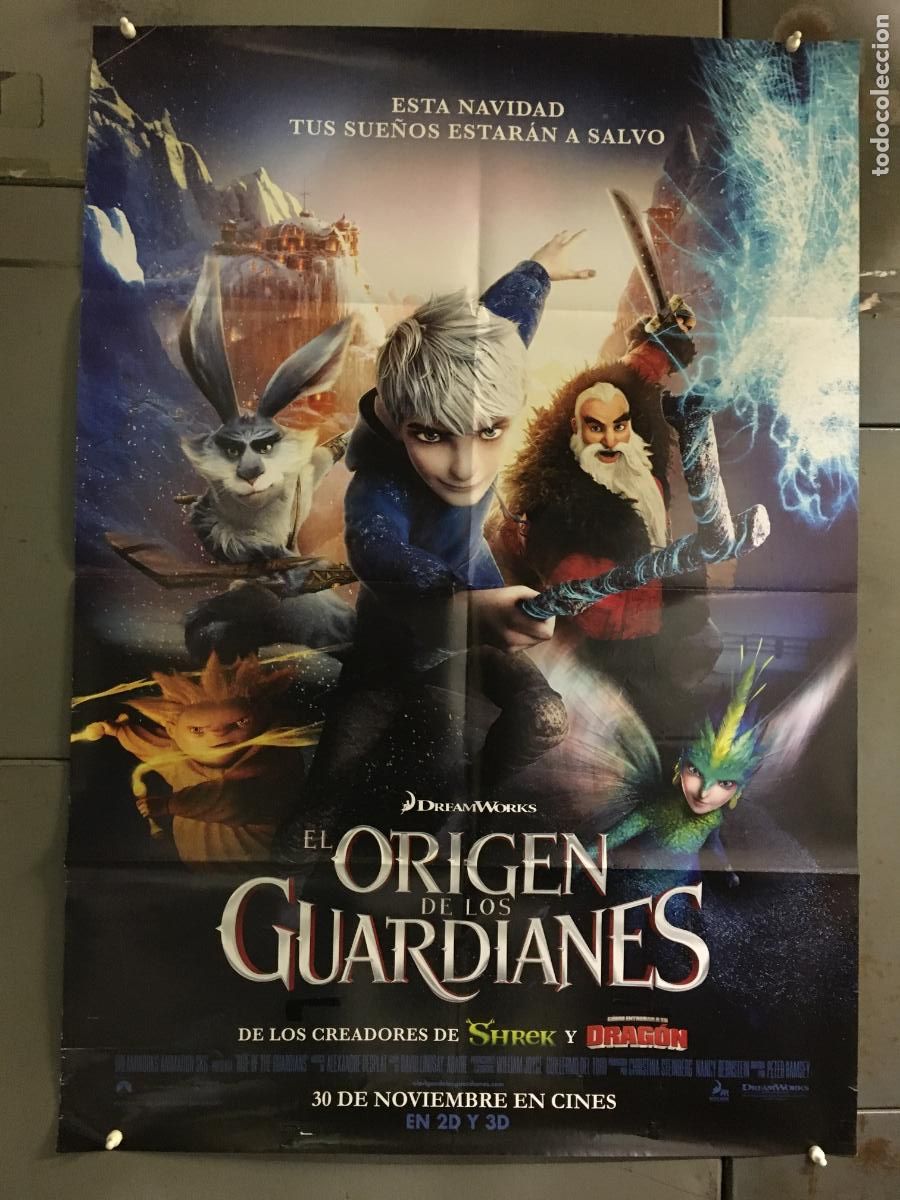Cine: AEZ59 EL ORIGEN DE LOS GUARDIANES DREAMWORKS ANIMACION POSTER ORIGINAL ESTRENO 70X100