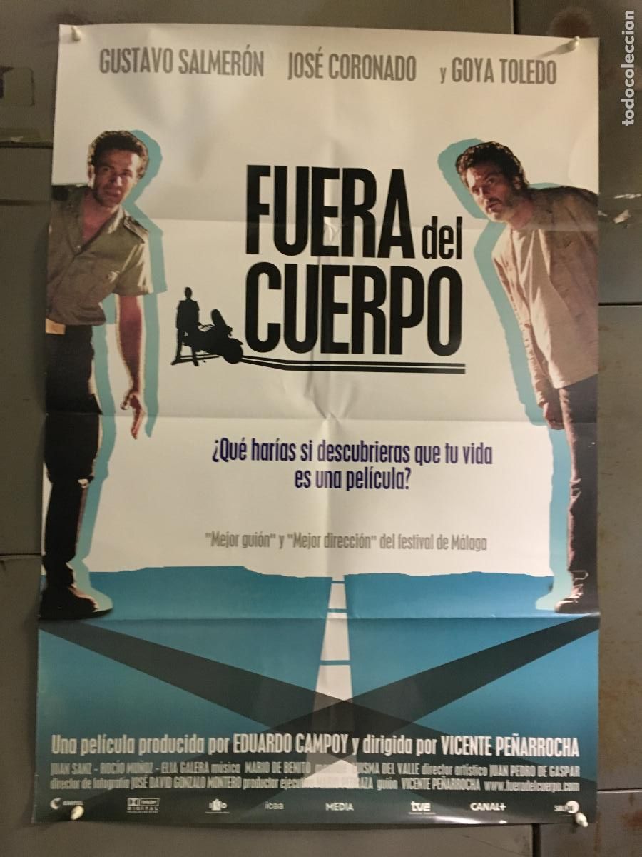 Cine: AEZ61 FUERA DEL CUERPO GUSTAVO SALMERON JOSE CORONADO GOYA TOLEDO POSTER ORIGINAL ESTRENO 70X100 h2