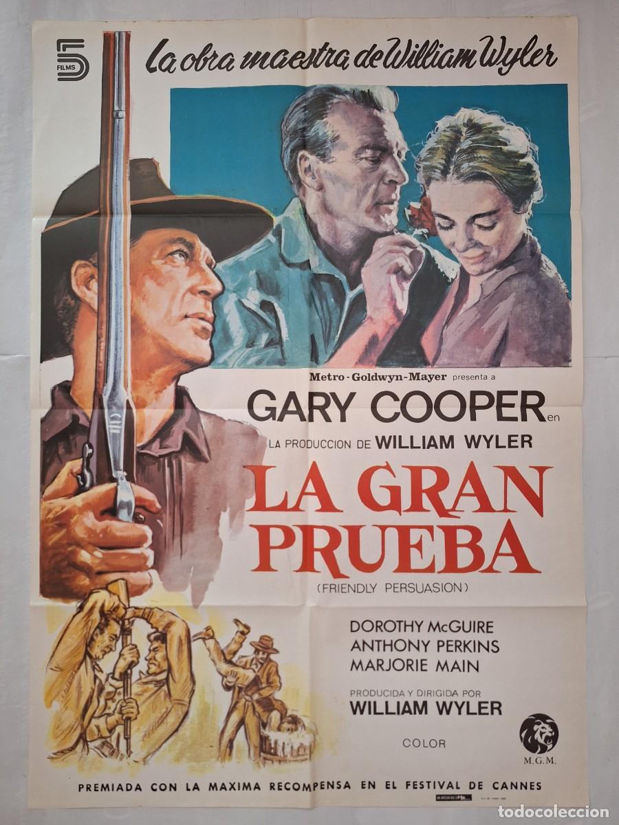 Cine: ANTIGUO CARTEL CINE LA GRAN PRUEBA GARY COOPER A&Ntilde;O 1982 P-1801 RV
