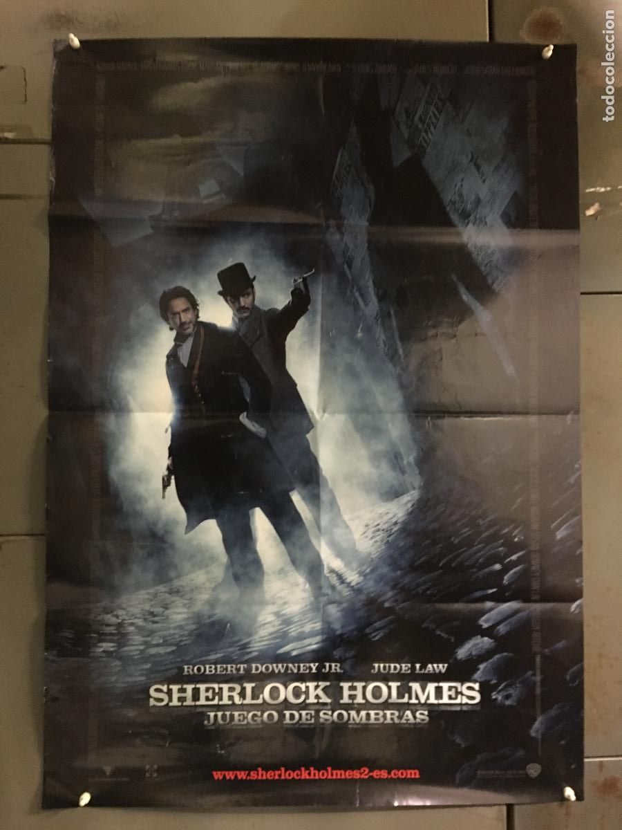 Cine: AEZ78 SHERLOCK HOLMES JUEGO DE SOMBRAS ROBERT DOWNEY JR GUY RITCHIE POSTER ORIG ESTRENO 70X100 h0