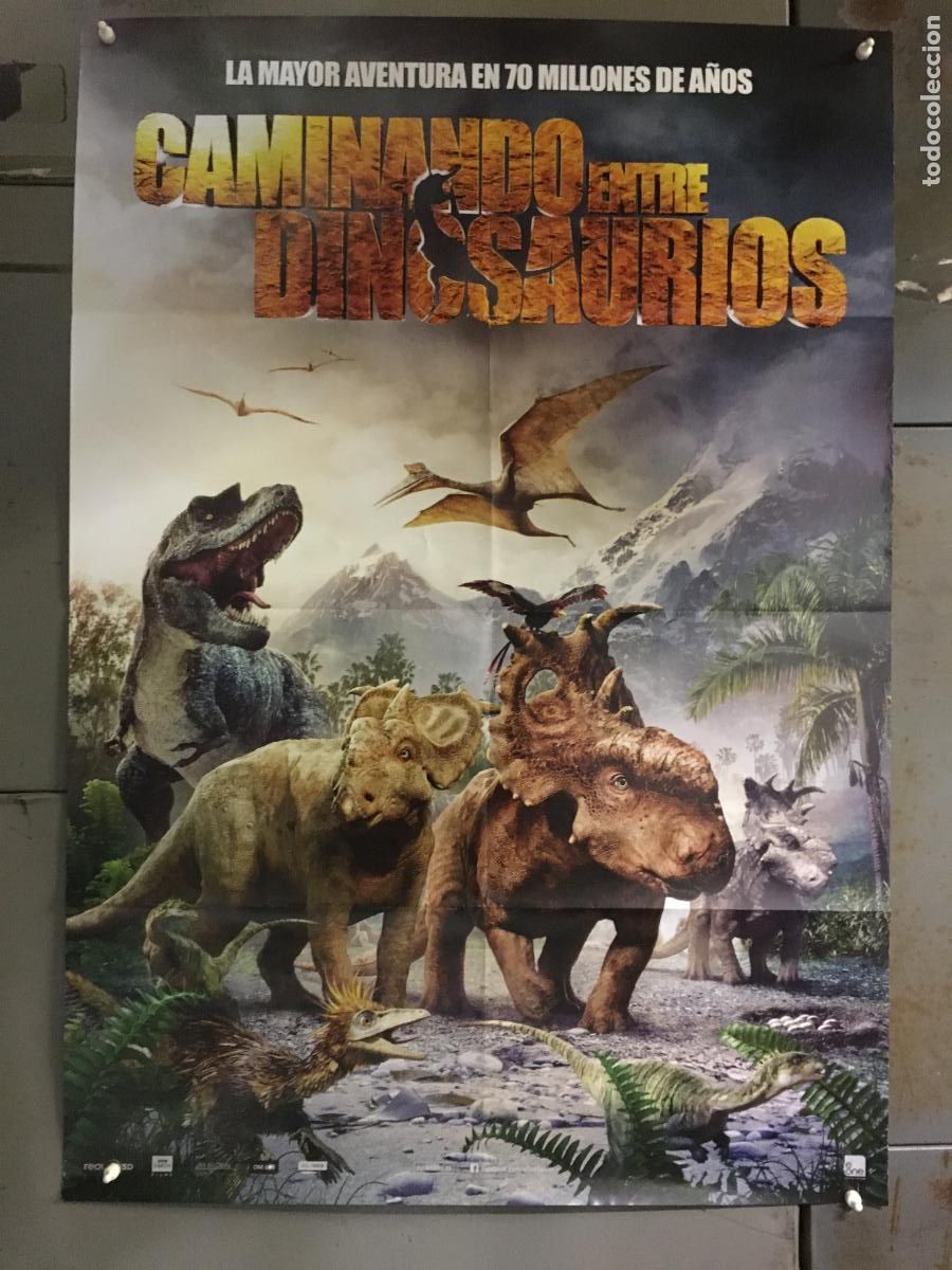 Cine: AEZ84 CAMINANDO ENTRE DINOSAURIOS ANIMACION POSTER ORIGINAL ESTRENO 70X100 h1