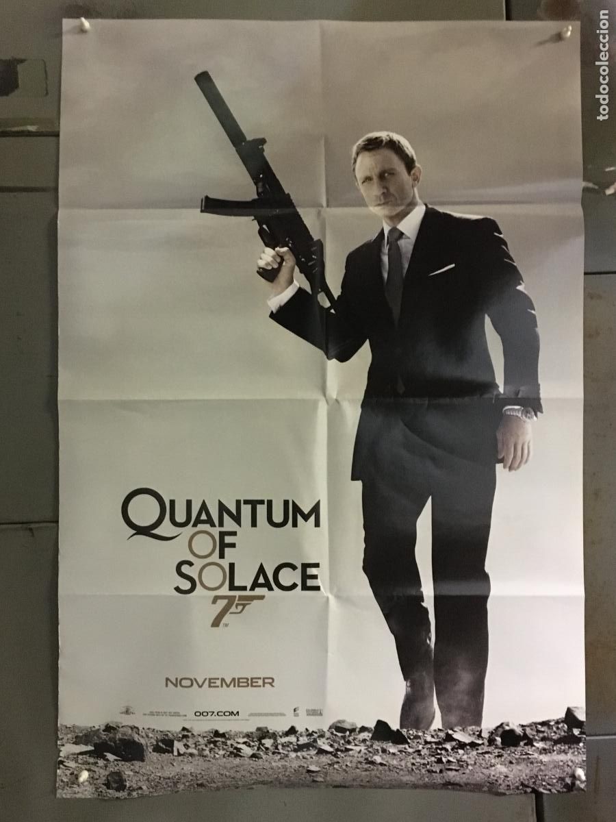 Cine: AEZ88 QUANTUM OF SOLACE JAMES BOND 007 DANIEL CRAIG POSTER ORIGINAL AMERICANO 68X101 AVANCE h0