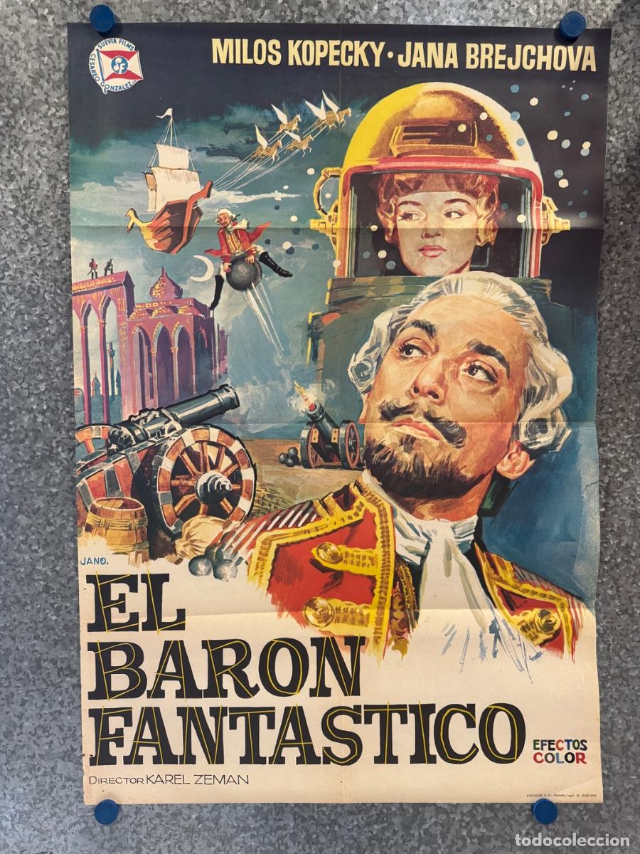Cine: El Baron fant&aacute;stico, Milos Kopecky, Jana Brejchova, A&ntilde;o 1965, POSTER ORIGINAL