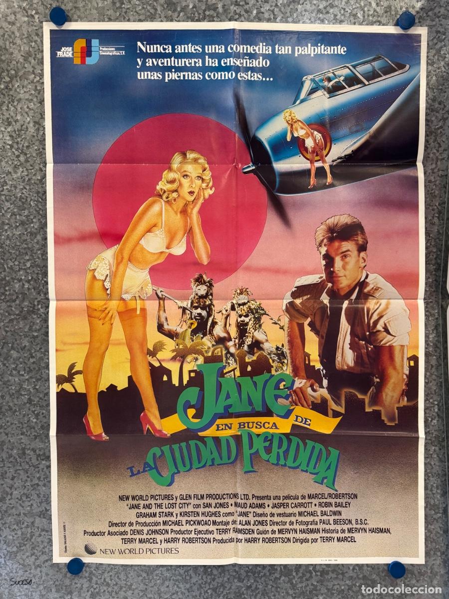 Cine: Jane en busca de la ciudad perdida, Kristen Hughes, Sam J Jones, A&ntilde;o 1987, POSTER ORIGINAL